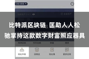 比特派区块链 匡助人人松驰掌持这款数字财富照应器具